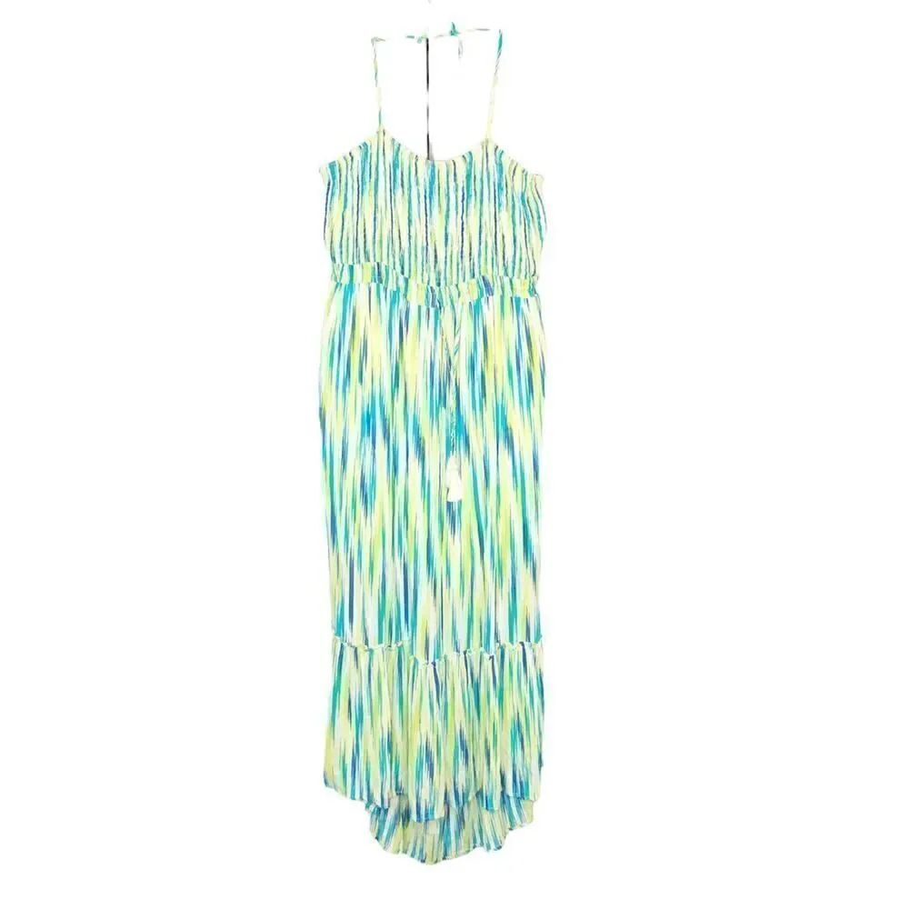 NWT Davi & Dani Women’s Blue Green Caribbean Vibes Maxi Dress Size 2XL Vacation